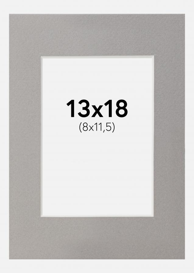 Passepartout Grau 13x18 cm (8x11,5)