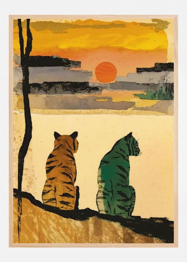 Resting Tigers Poster
