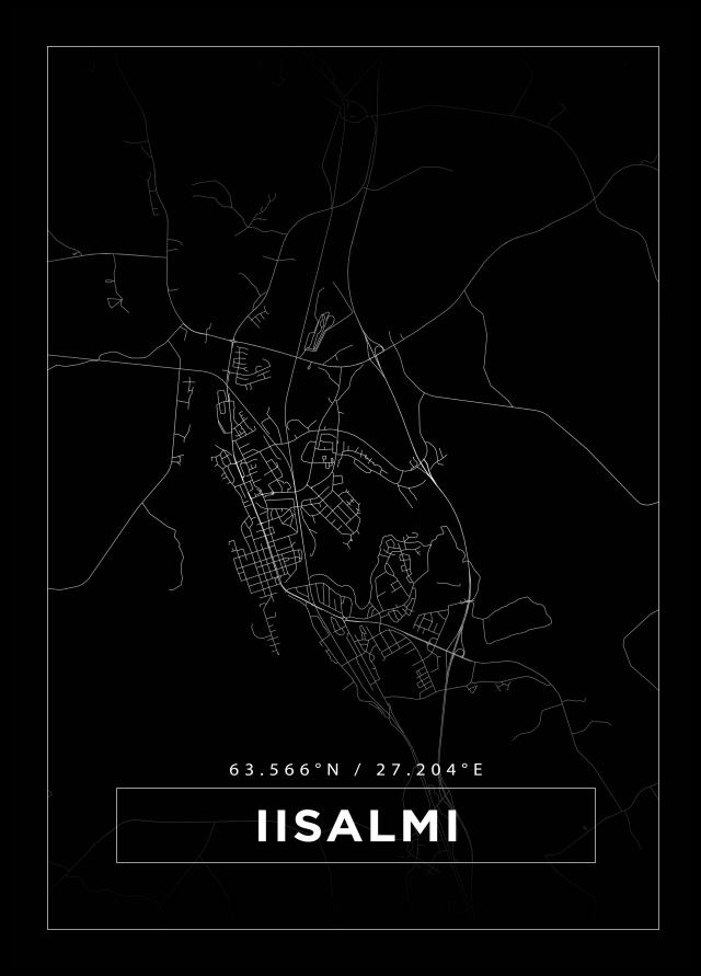 Map - Iisalmi - Black