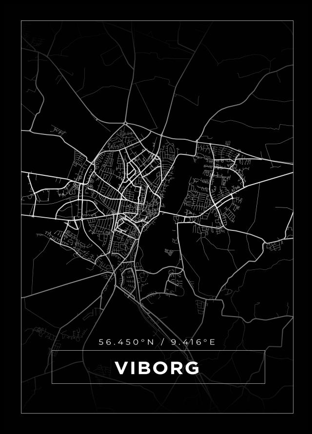 Map - Viborg - Black