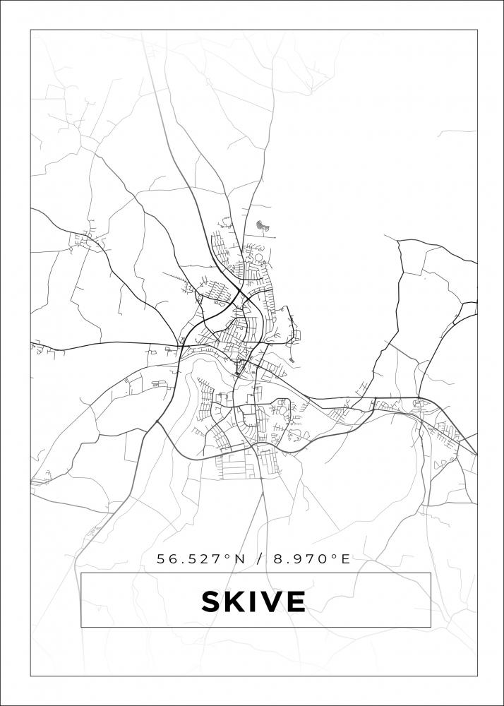 Map - Skive - White