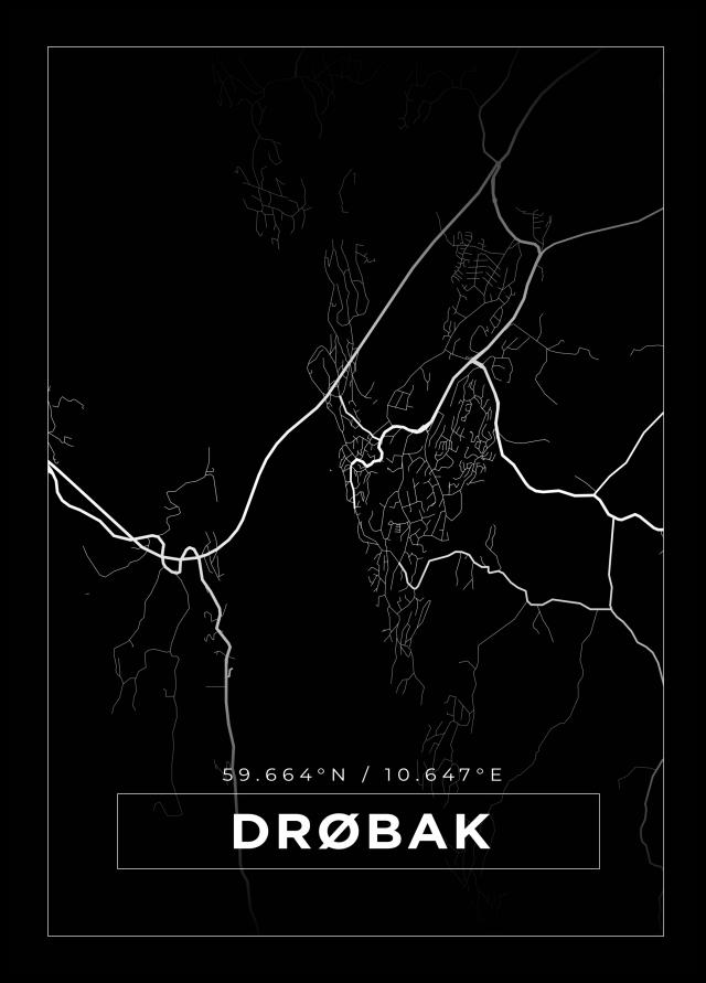 Map - Drøbak - Black