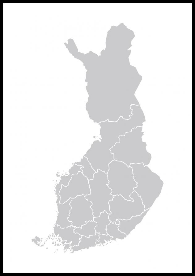 Map - Finland - Grå