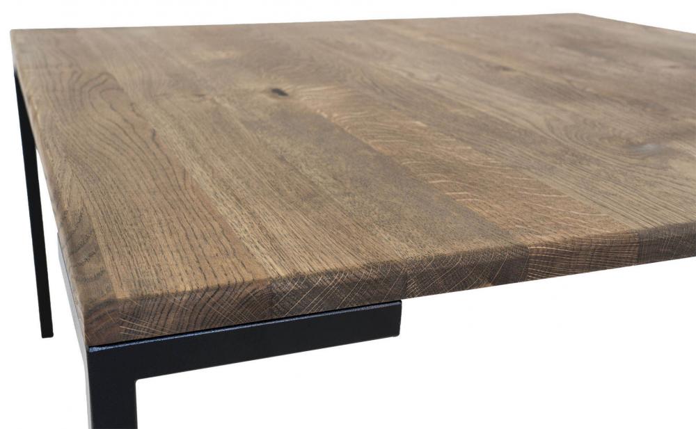 Couchtisch Lugano 90x90 cm - Smoked Oiled Oak