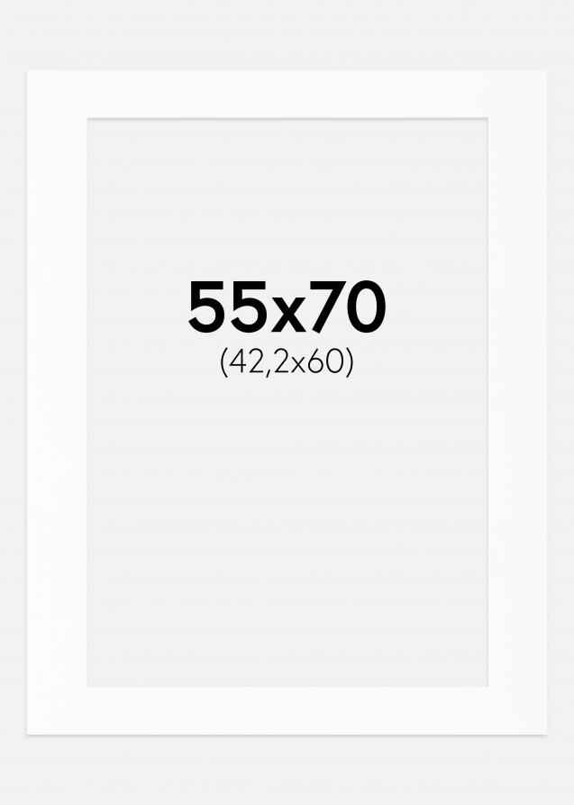Passepartout Weiß Standard (weißer Kern) 55x70 cm (42,2x60)