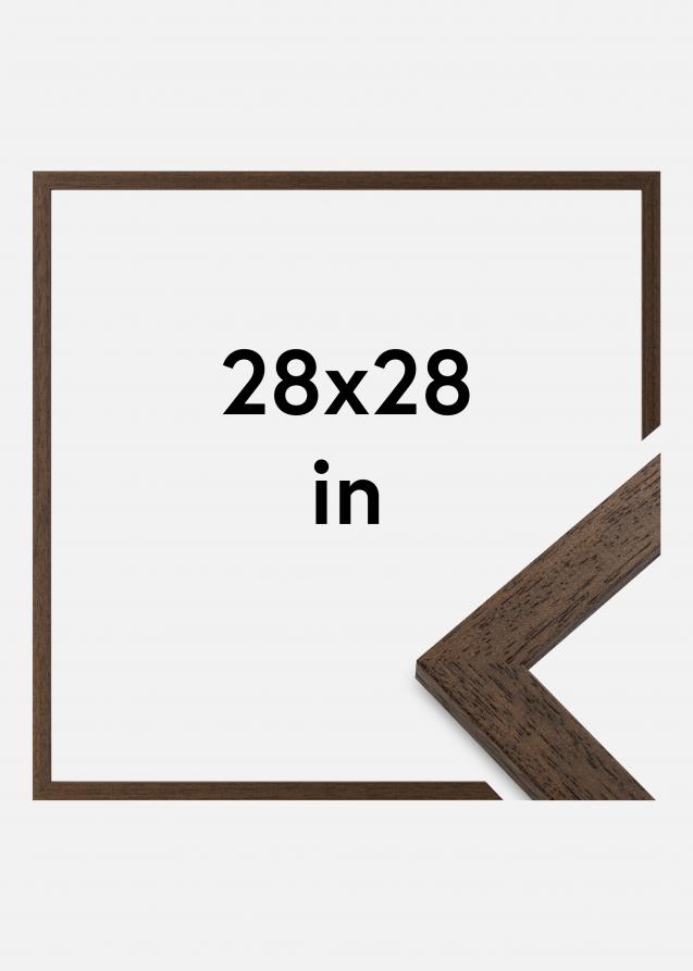 Rahmen Brown Wood Acrylglas 28x28 inches (71,12x71,12 cm)