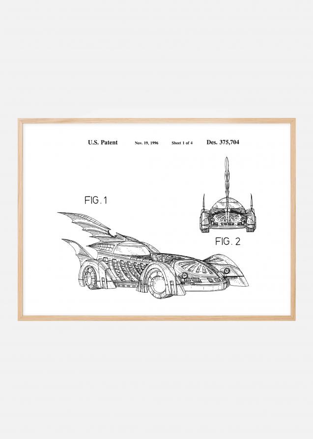Patentzeichnung - Batman - Batmobile 1996 I Poster