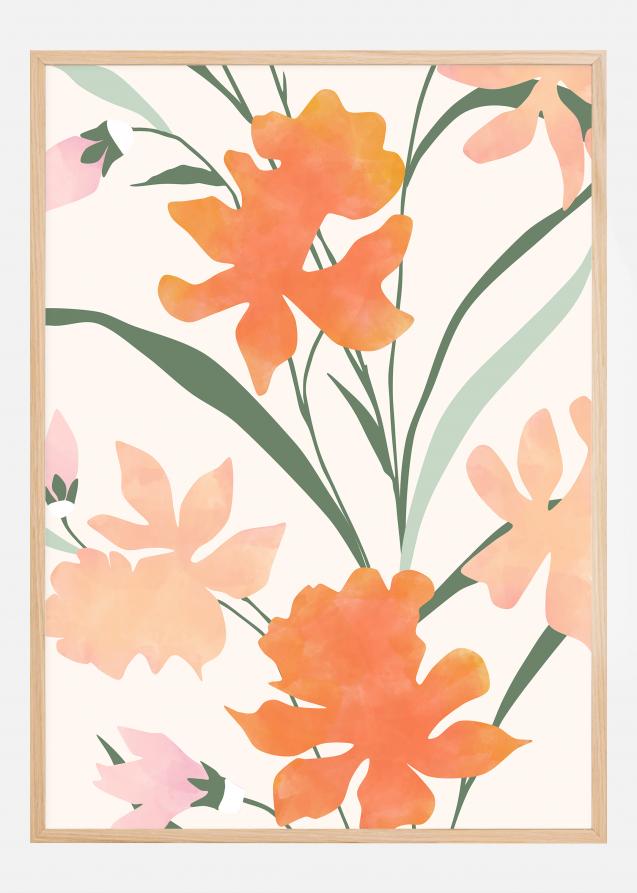 Orange Flowers Poster
