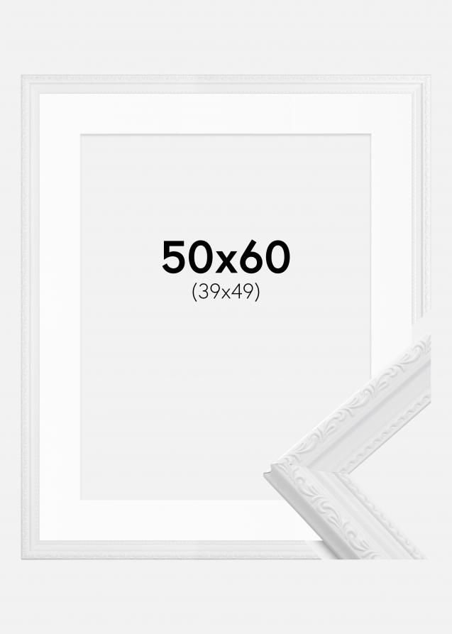 Rahmen Abisko Weiß 50x60 cm - Passepartout Weiß 40x50 cm