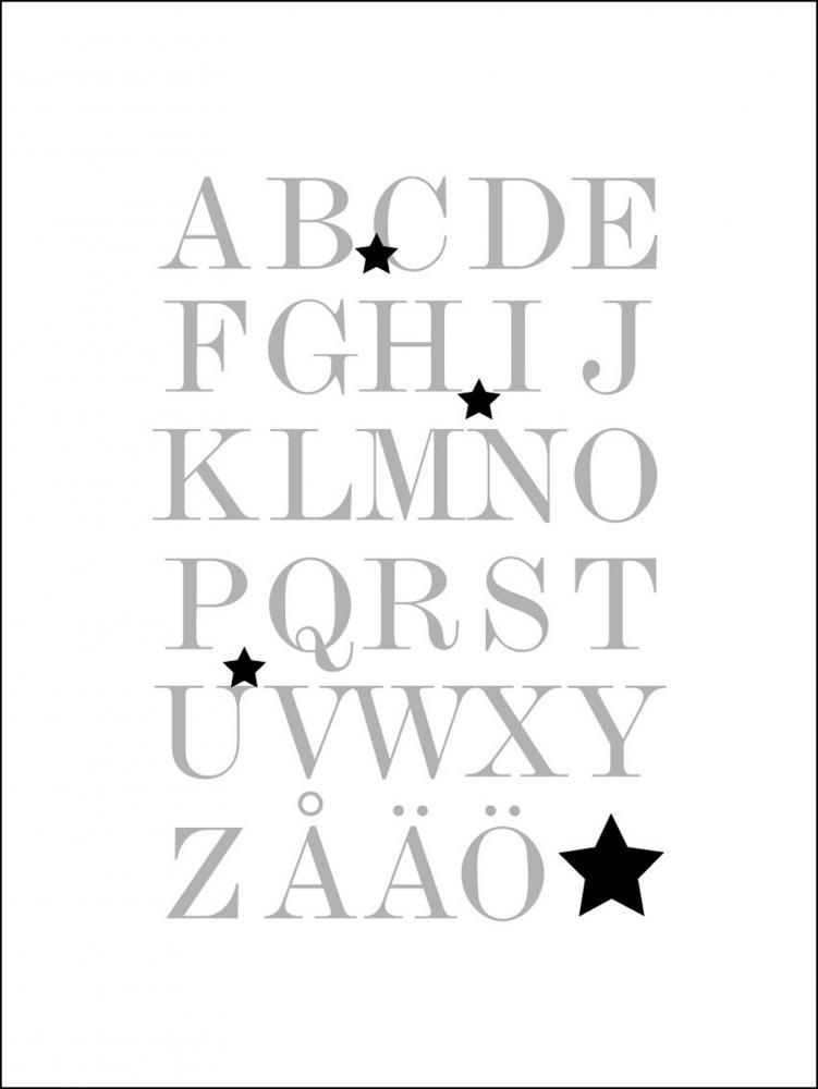 ABC - Grau/Schwarz Poster
