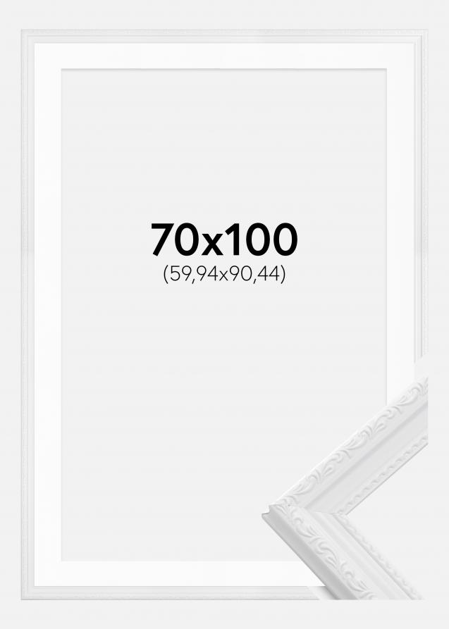 Rahmen Abisko Weiß 70x100 cm - Passepartout Weiß 24x36 inches