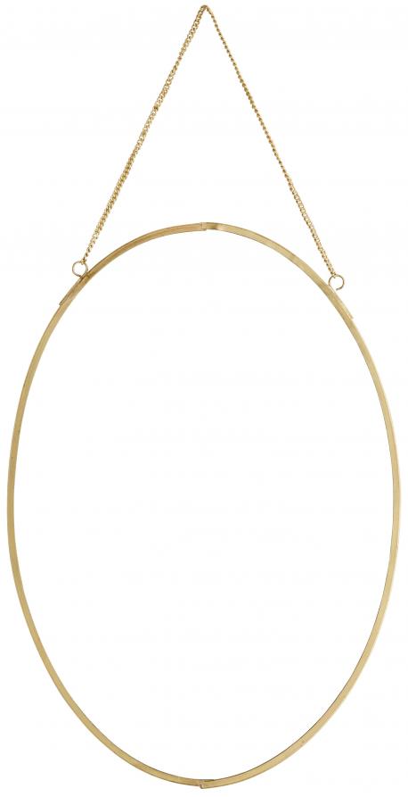 Spiegel Oval Messing 21x30 cm