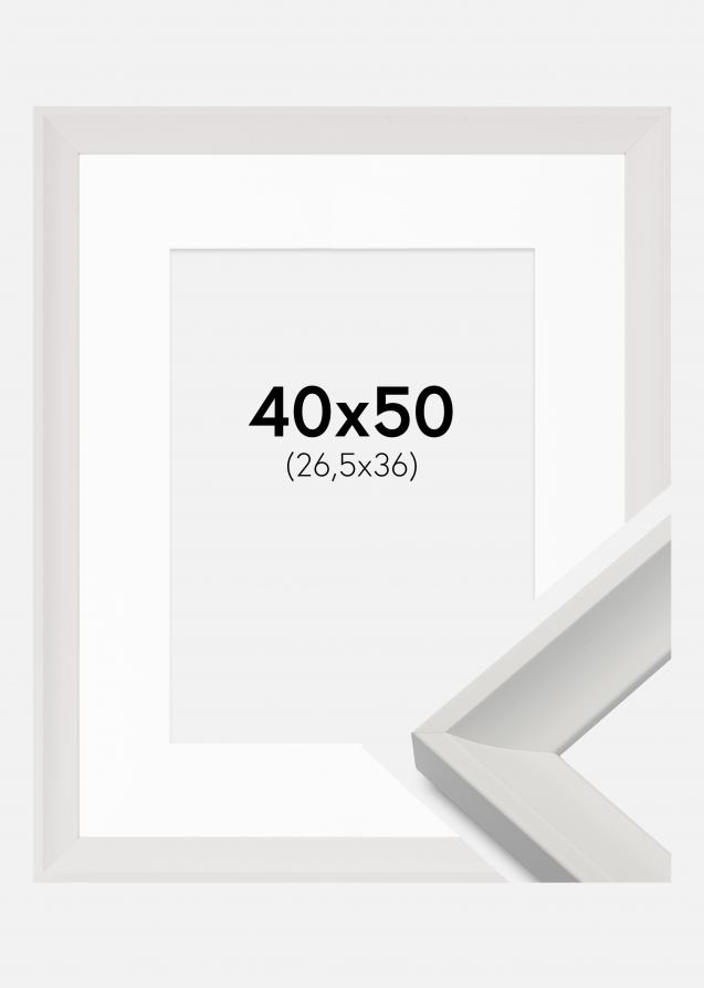 Rahmen Öjaren Weiß 40x50 cm - Passepartout Weiß 27,5x37 cm
