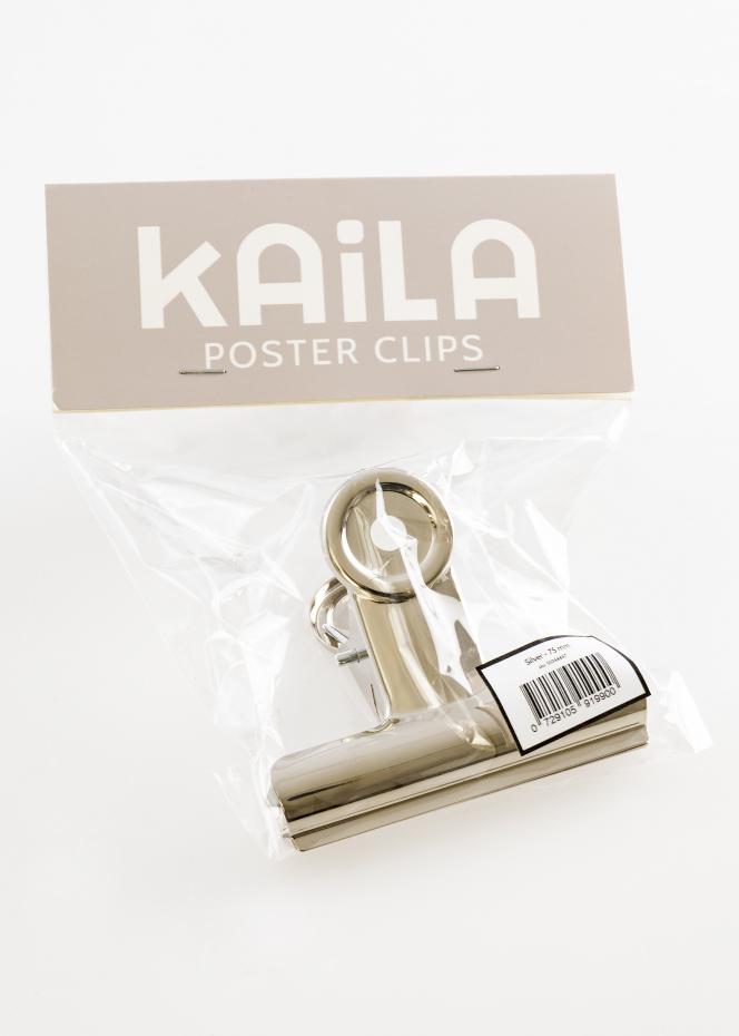 KAILA Poster Clip Silver - 75 mm