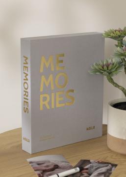 KAILA MEMORIES Grey - Coffee Table Photo Album (60 Schwarze Seiten)