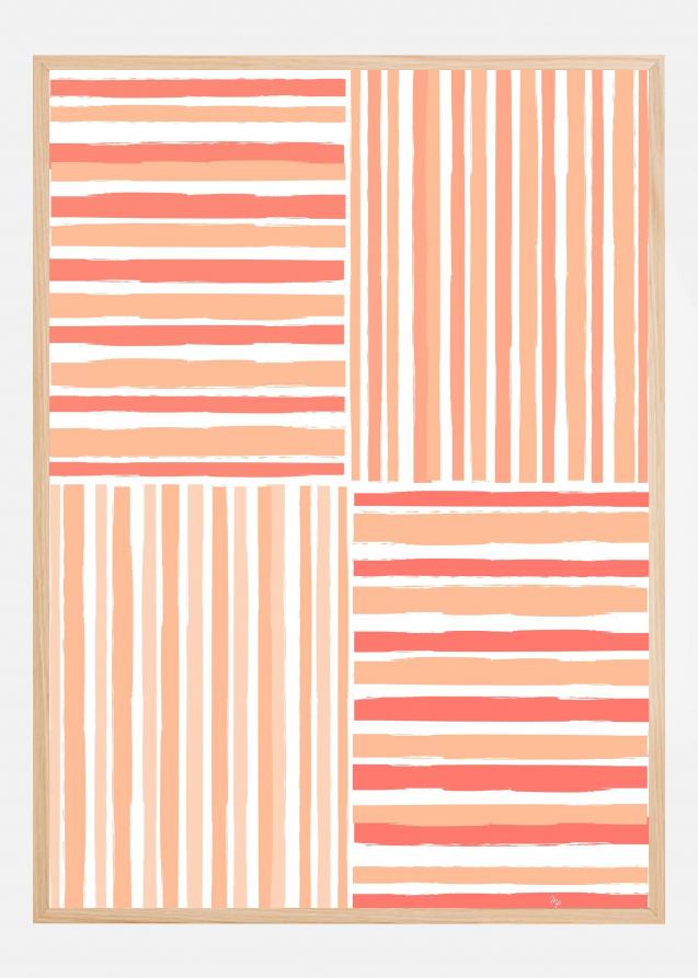 Peach Stripes Poster