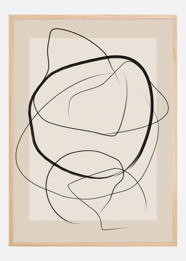 Soft Abstract Lines Art Poster
