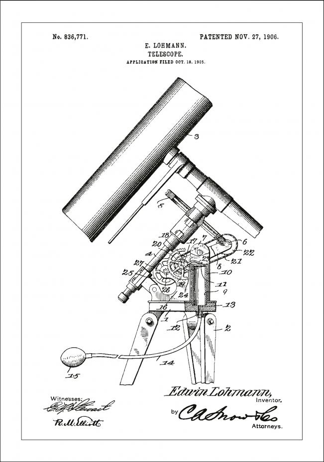 Patentzeichnung - Teleskop - Wei Poster