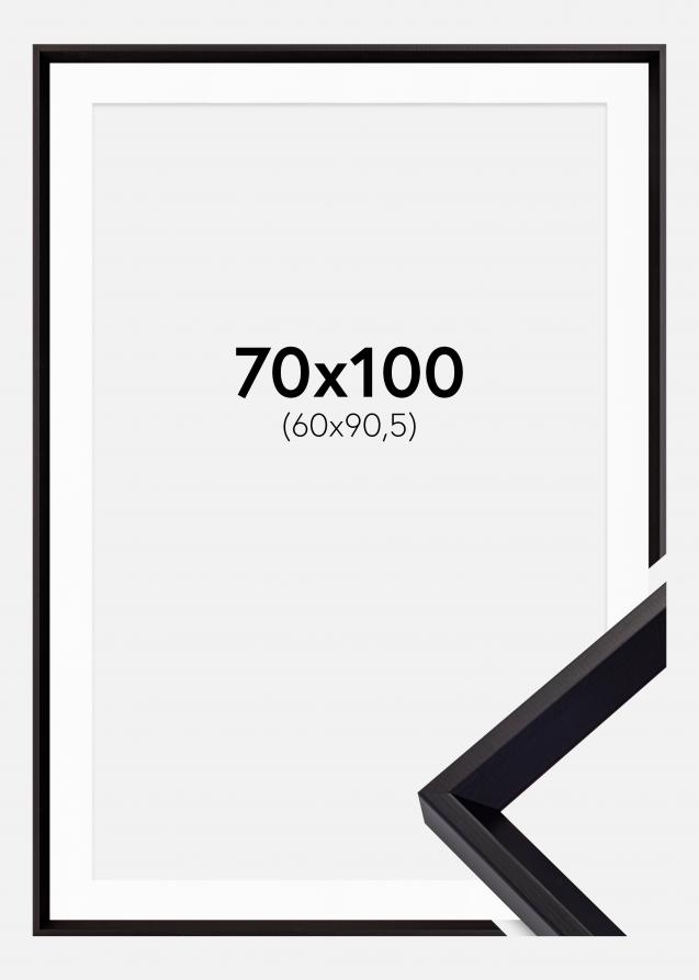 Rahmen Globe Schwarz 70x100 cm - Passepartout Weiß 61x91,5 cm
