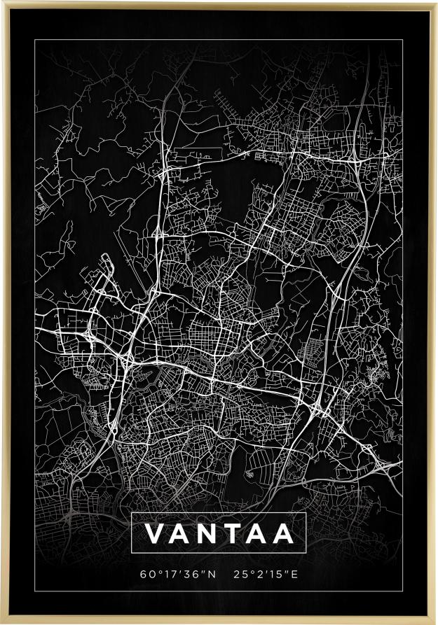 Map - Vantaa - Black