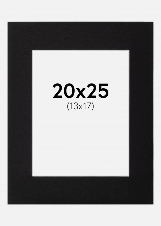 Passepartout Canson Schwarz (weißer Kern) 20x25 cm (13x17)