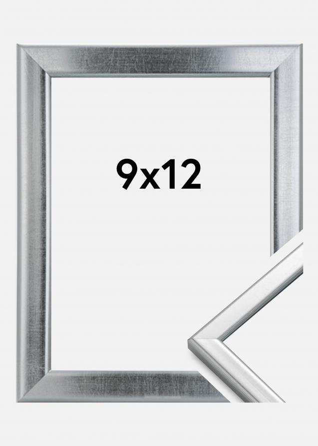 Rahmen Slim Matt Antireflexglas Silber 9x12 cm