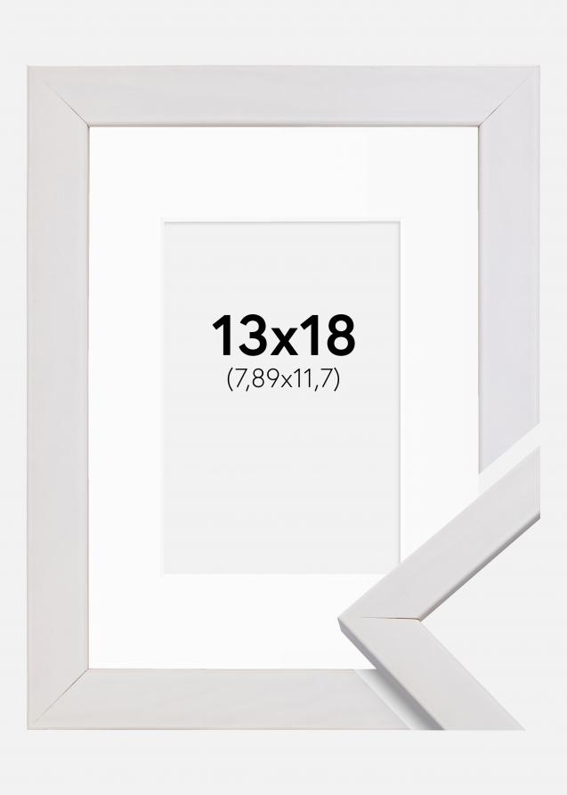 Rahmen Stilren Weiß 13x18 cm - Passepartout Weiß 3,5x5 inches