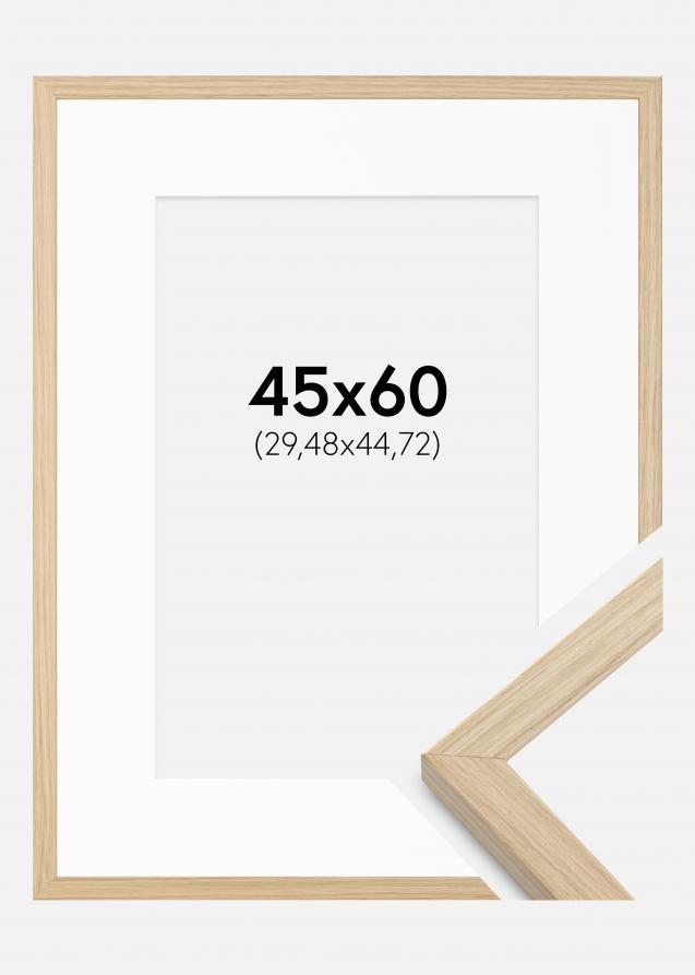 Rahmen Grimsåker Eiche 45x60 cm - Passepartout Weiß 12x18 inches