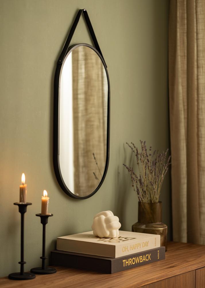 Spiegel Trapani Schwarz 35x60 cm