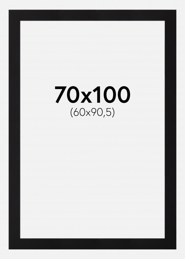 Passepartout Schwarz Standard (weißer Kern) 70x100 cm (60x90,5)