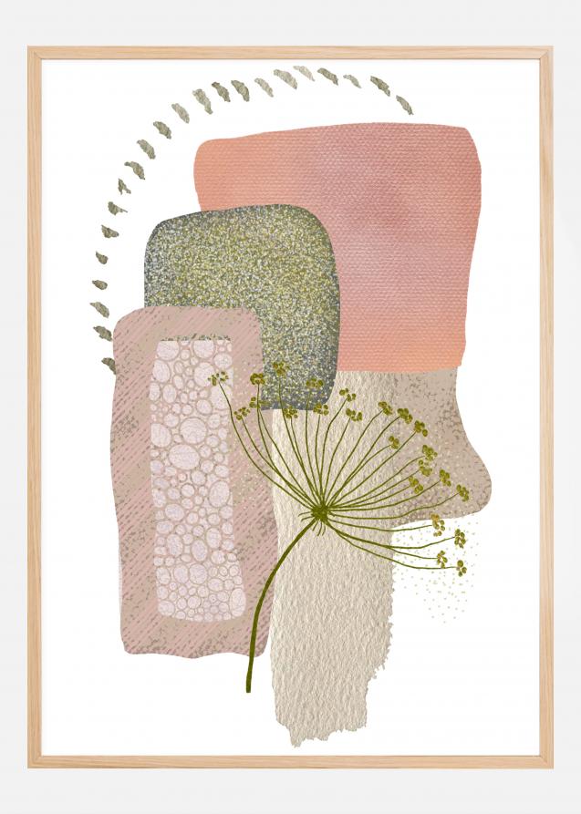 Delicate Pink and Green 1 Poster