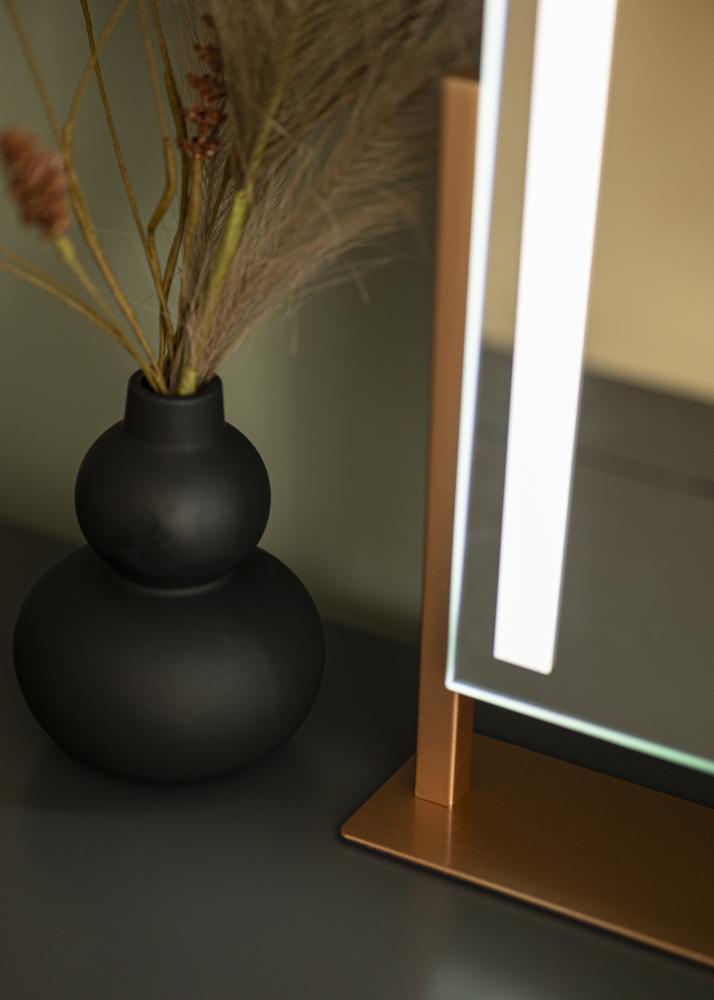 KAILA Kosmetikspiegel Stand LED Rosgold 30x41 cm