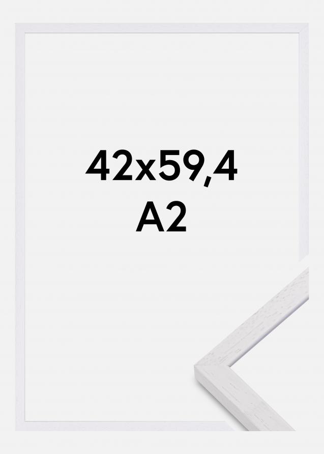 Bilderrahmen Glendale Matt Antireflexglas Weiß 42x59,4 cm (A2)