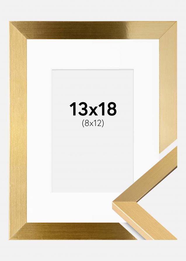 Rahmen Selection Gold 13x18 cm - Passepartout Weiß 9x13 cm