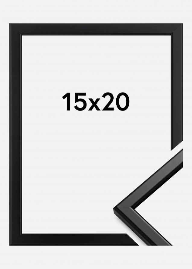Rahmen Slim Matt Antireflexglas Schwarz 15x20 cm