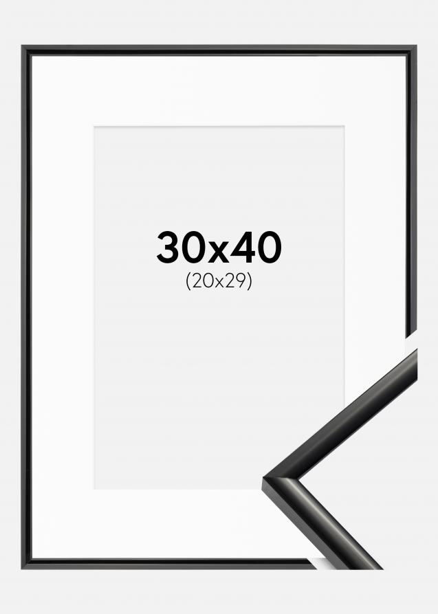 Rahmen New Lifestyle Schwarz 30x40 cm - Passepartout Weiß 21x30 cm