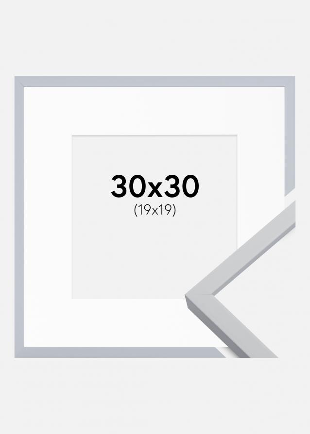 Rahmen Oslo Weiß 30x30 cm - Passepartout Weiß 20x20 cm