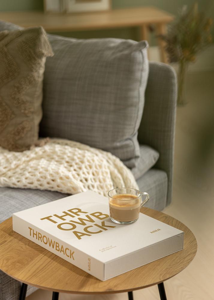 KAILA THROWBACK Warm Grey XL - Coffee Table Photo Album (20 Schwarze Seiten)