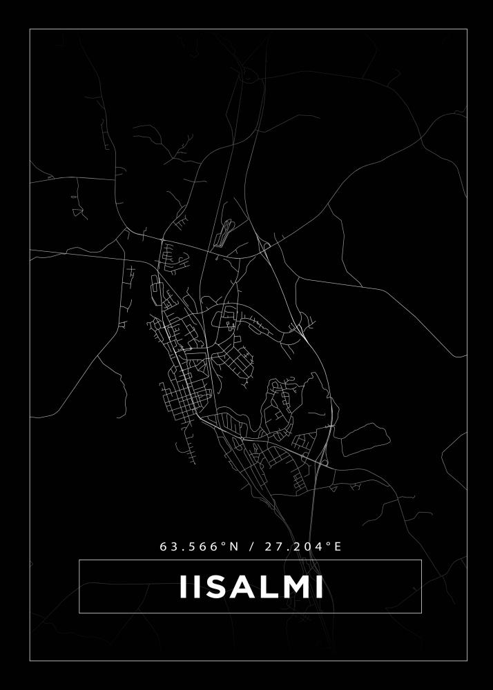 Map - Iisalmi - Black