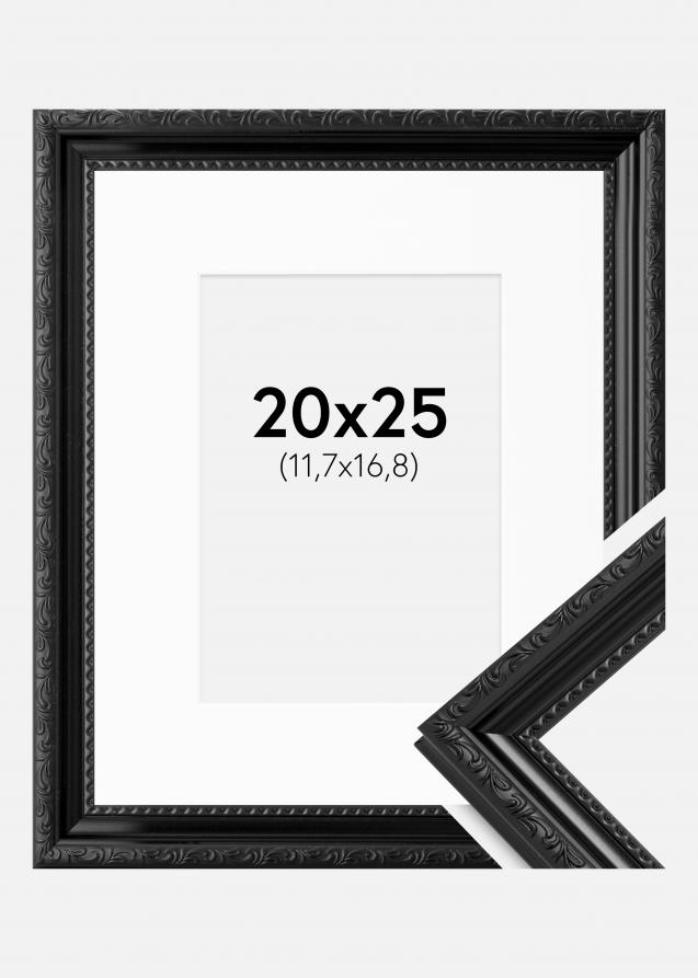 Rahmen Abisko Schwarz 20x25 cm - Passepartout Weiß 5x7 inches