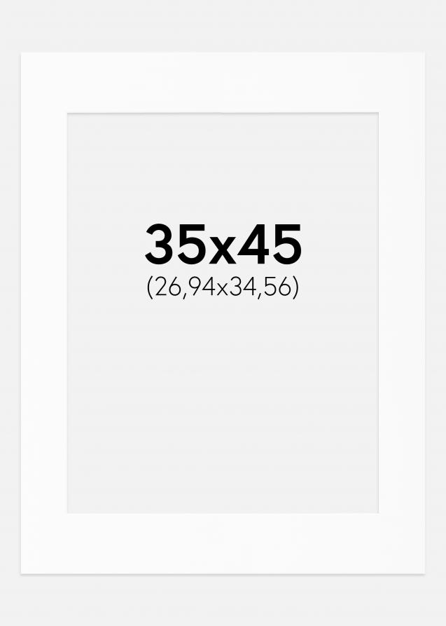 Passepartout Weiß Standard (weißer Kern) 35x45 cm (26,94x34,56)