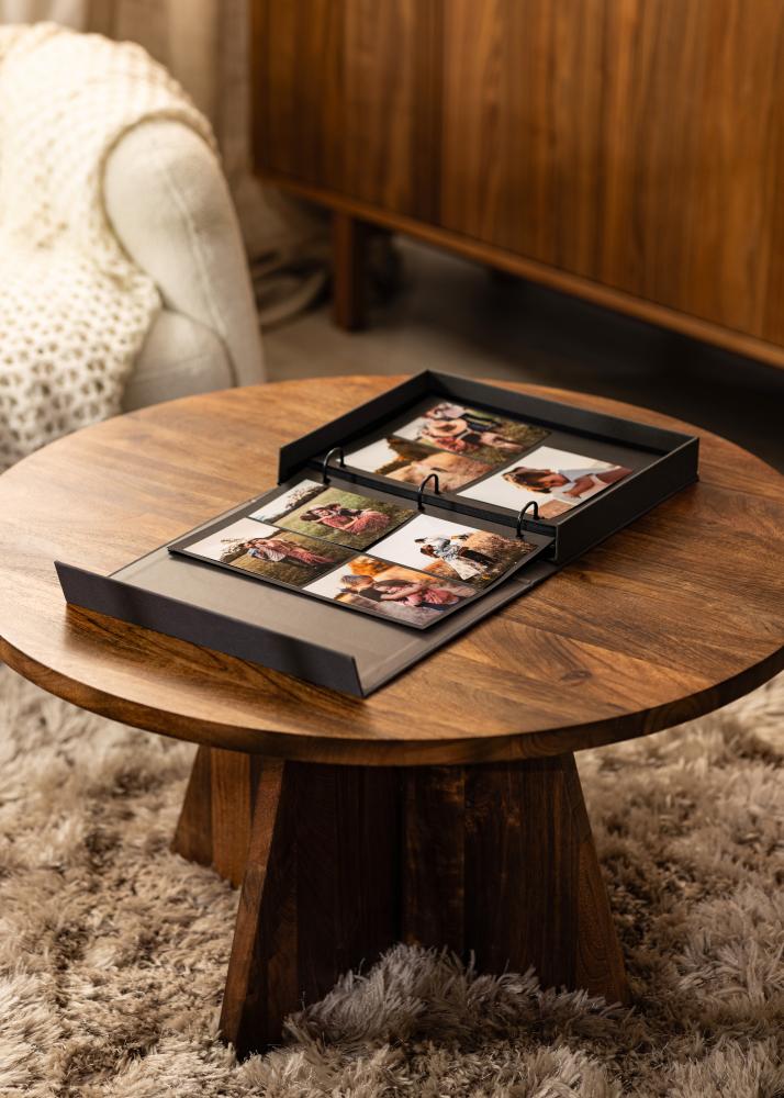 KAILA OUR LOVE STORY Black - Coffee Table Photo Album (60 Schwarze Seiten)