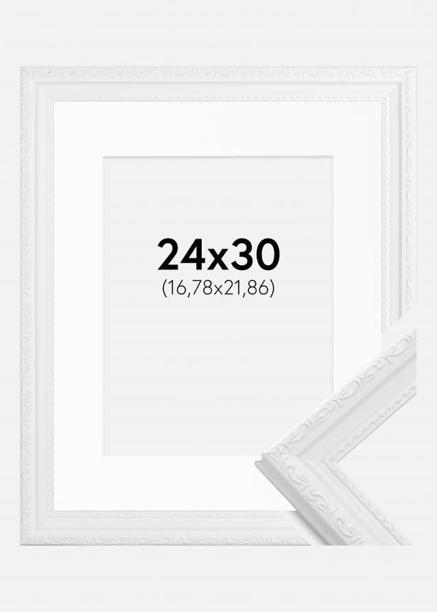 Rahmen Abisko Weiß 24x30 cm - Passepartout Weiß 7x9 inches