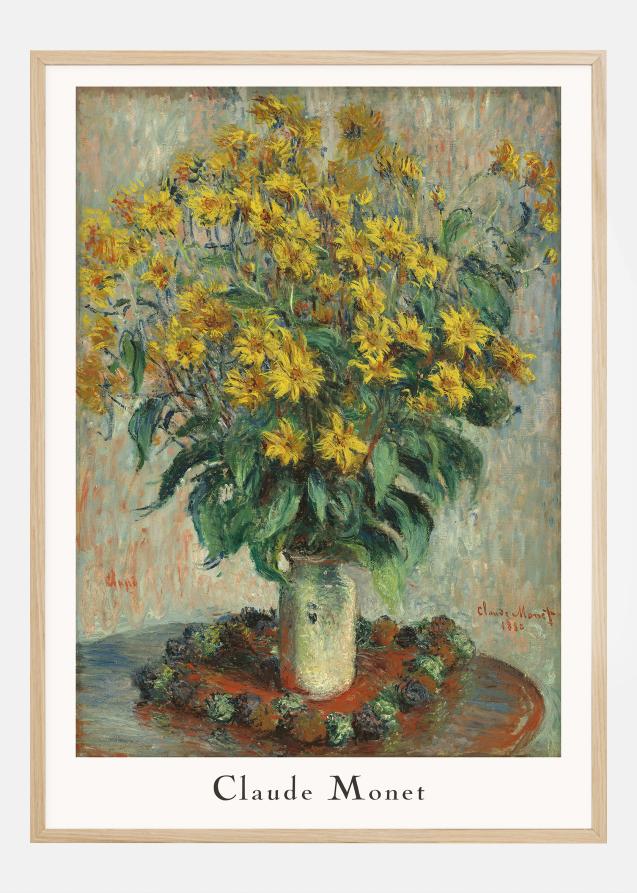 Claude Monet -Jerusalem Artichoke Flowers Poster
