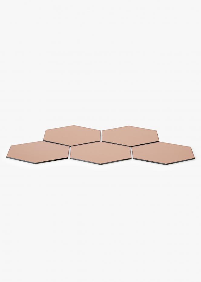 KAILA Spiegel Hexagon Rose Gold 18x21 cm - 5er-Pack
