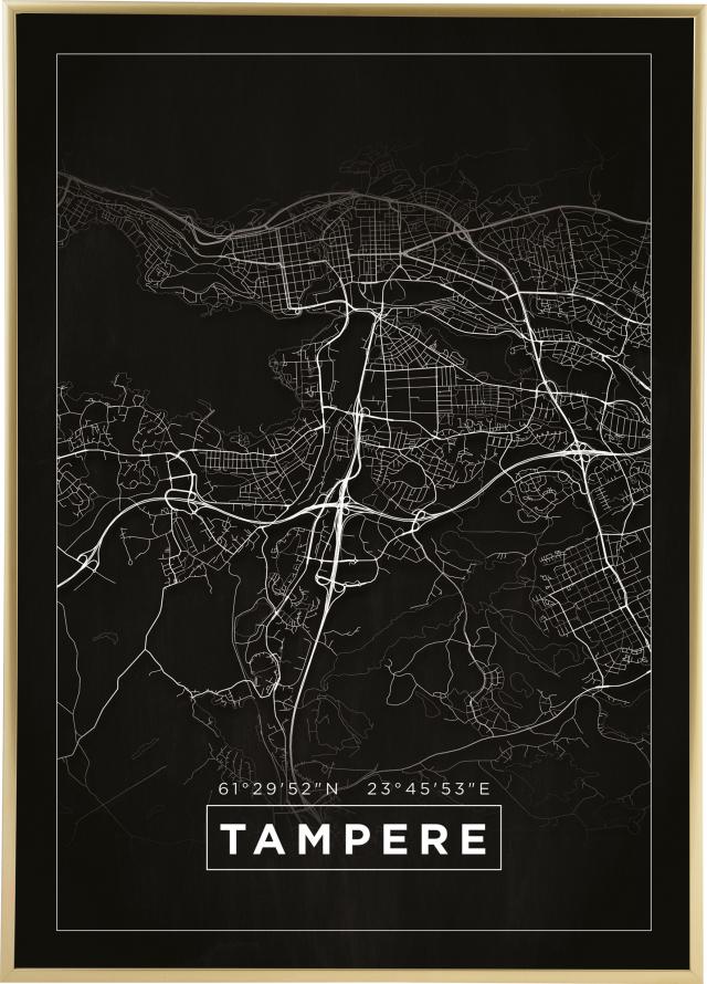 Map - Tampere - Black