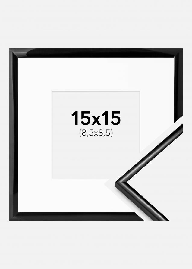 Rahmen Scandi Schwarz 15x15 cm - Passepartout Weiß 9x9 cm