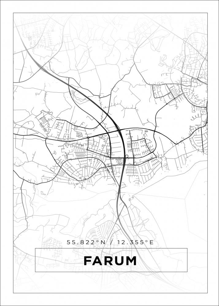 Map - Farum - White