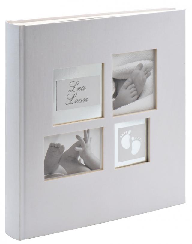 Little Foot Album Grau-Weiß - 28x30,5 cm (60 weiße Seiten / 30 Blatt)