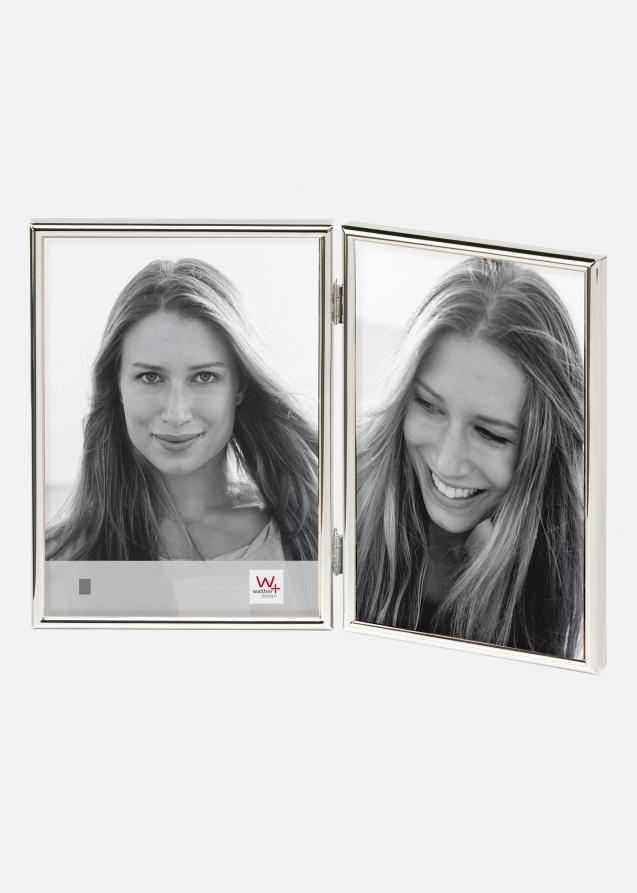 Chloe Doppel-Bilderrahmen Silber 9x13 cm - 2 Bilder